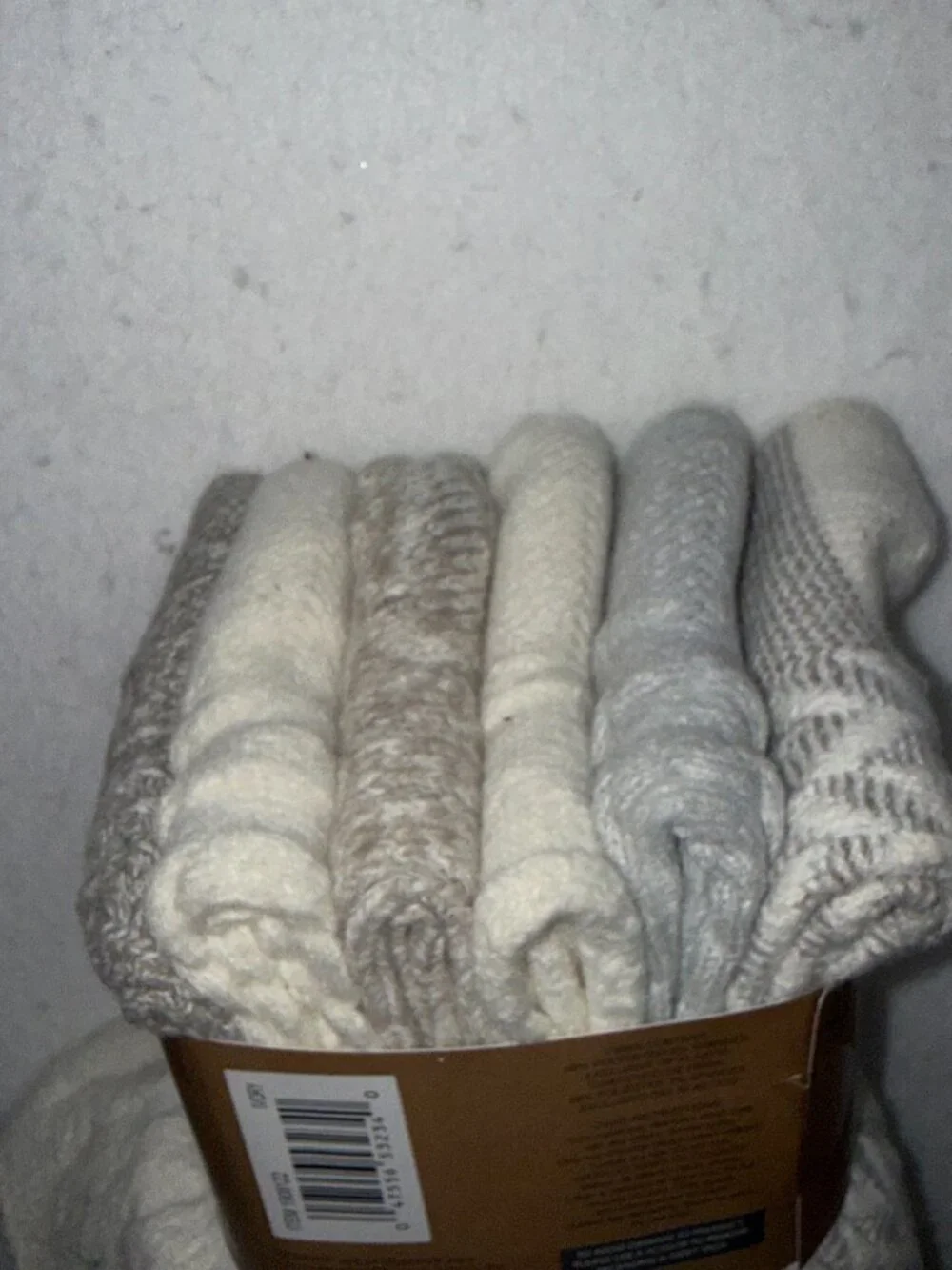 BEARPAW Womens Knit Boot Socks Cozy Comfort Crew 6 Pair Set Winter Warm NWT